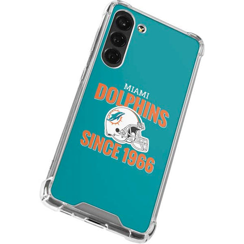 NFL Miami Dolphins Helmet Galaxy S24 FE Clear Case